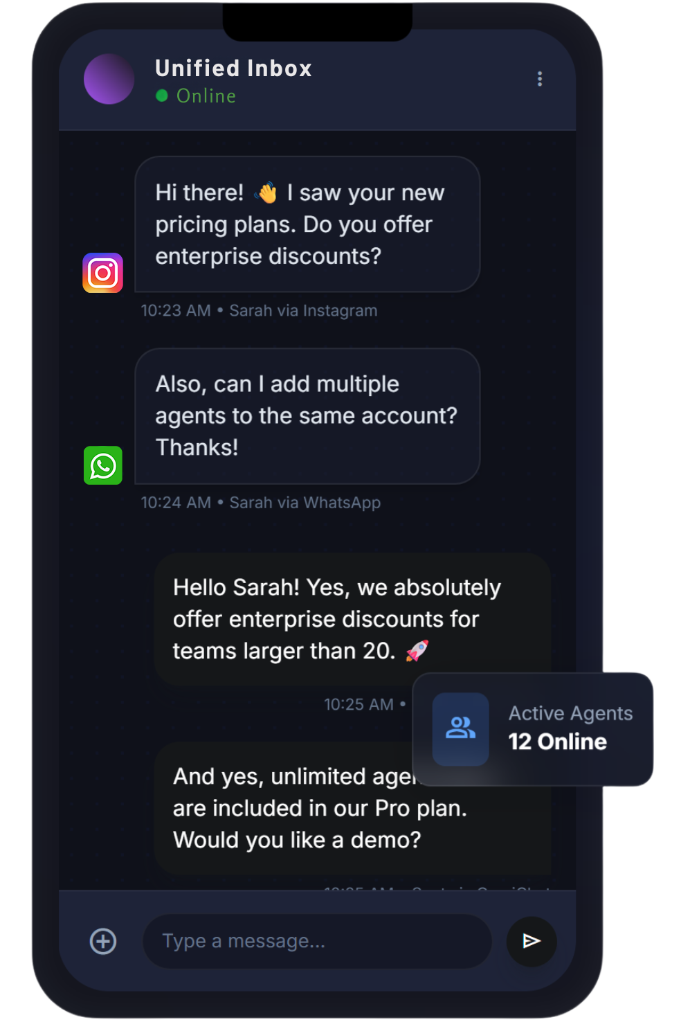 Omnichannel Inbox Interface