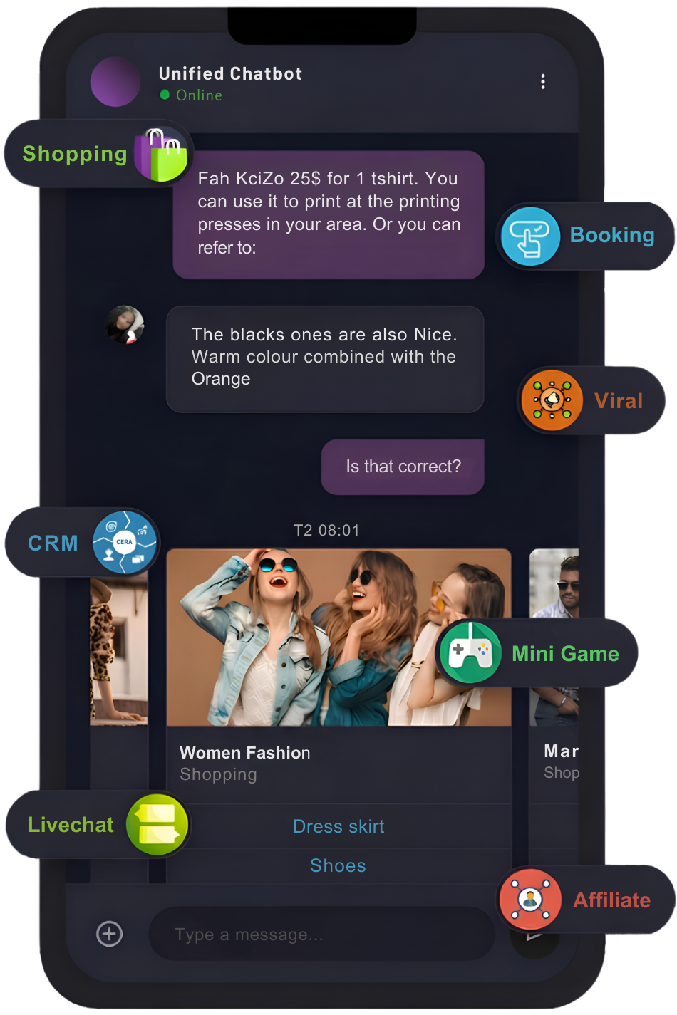 Omnichannel Chatbot interface
